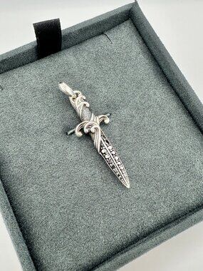 David Yurman Waves Dagger Pendant w/ Pavé Black Diamonds
